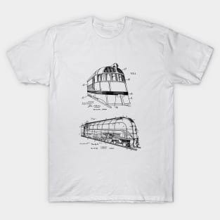 Vintage Locomotive Engineer Gift Patent Prints T-Shirt